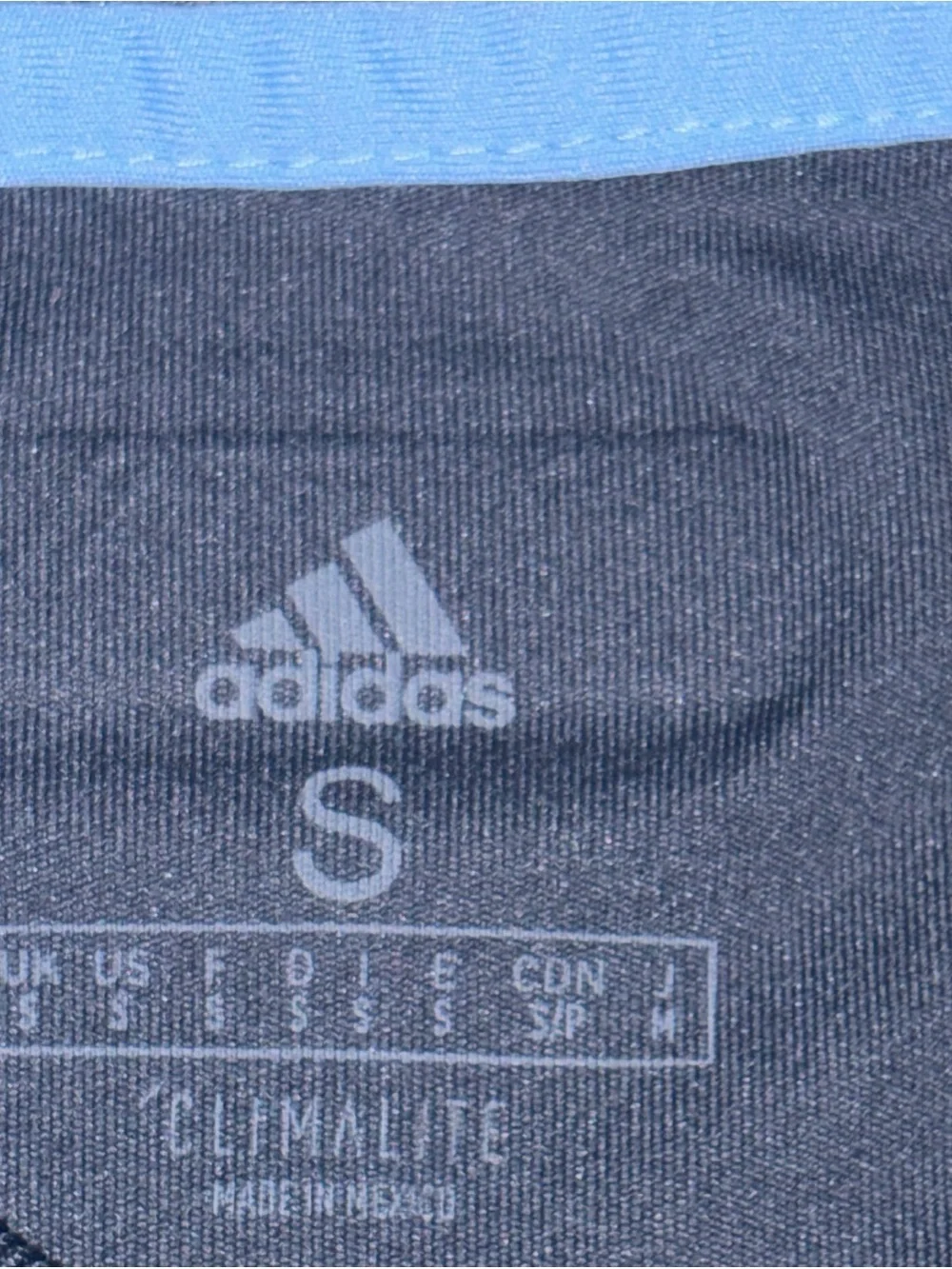 adidas Black and Sky Blue NYCFC Men's Soccer Jersey